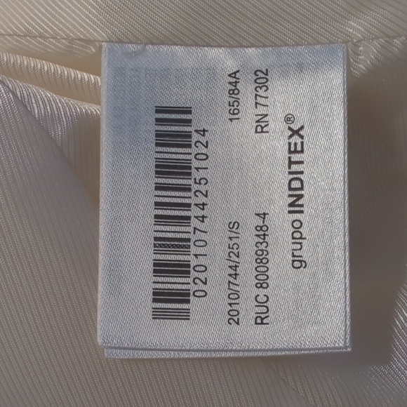 ZARA Ecru Open Front Cropped Structured Blazer Size Small - Picture 7 of 8